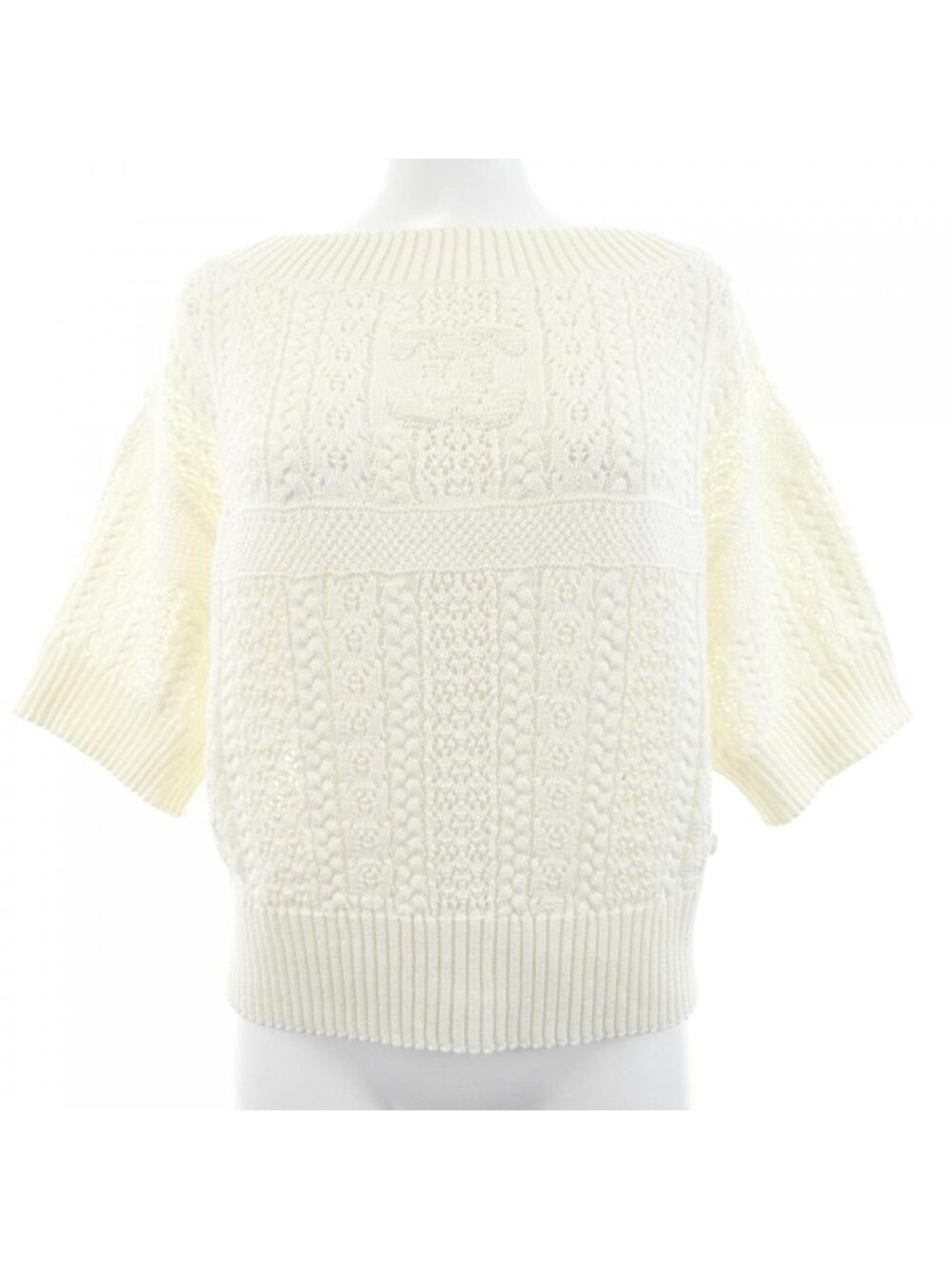 Chanel Knit Sweater White